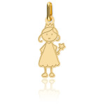 Pendentif Fée Ou Elfe En Or Massif 18 Carats - Or Jaune - Occasion Joaillerie