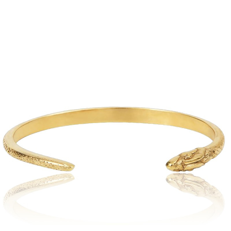 Bracelet Jonc Serpent en Métal Doré Helles Ocarat
