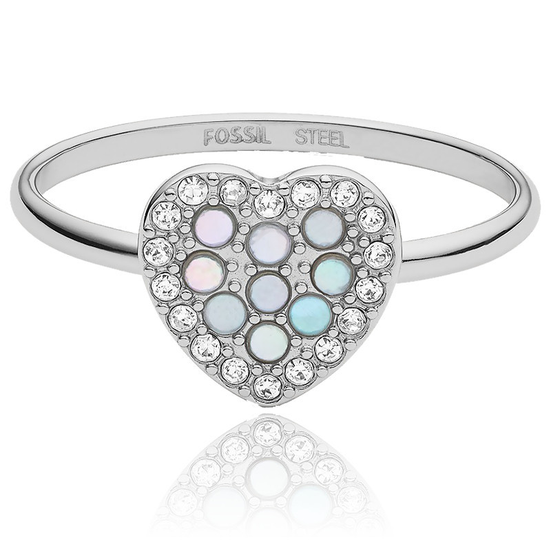 Boucle D'oreille Dormeuse Bague Fossil Pour Femme Acier