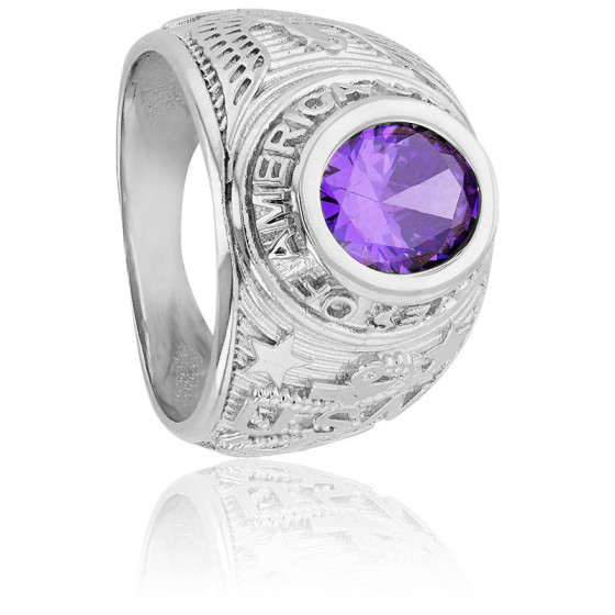 Chevaliere homme amethyste Clearance