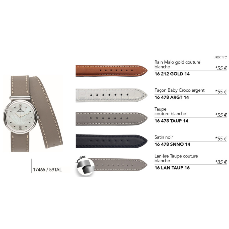 PROMO Bracelets en cuir pour montre série 17465 - Herbelin OCARAT.COM BIJOUTERIE N°1