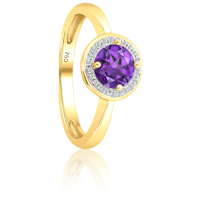 Bague Or Jaune Amethyste 2025