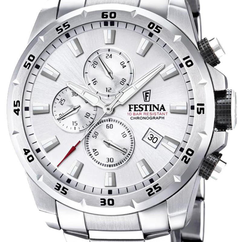 Montre Chrono Sport acier gris F20463/1 - Festina