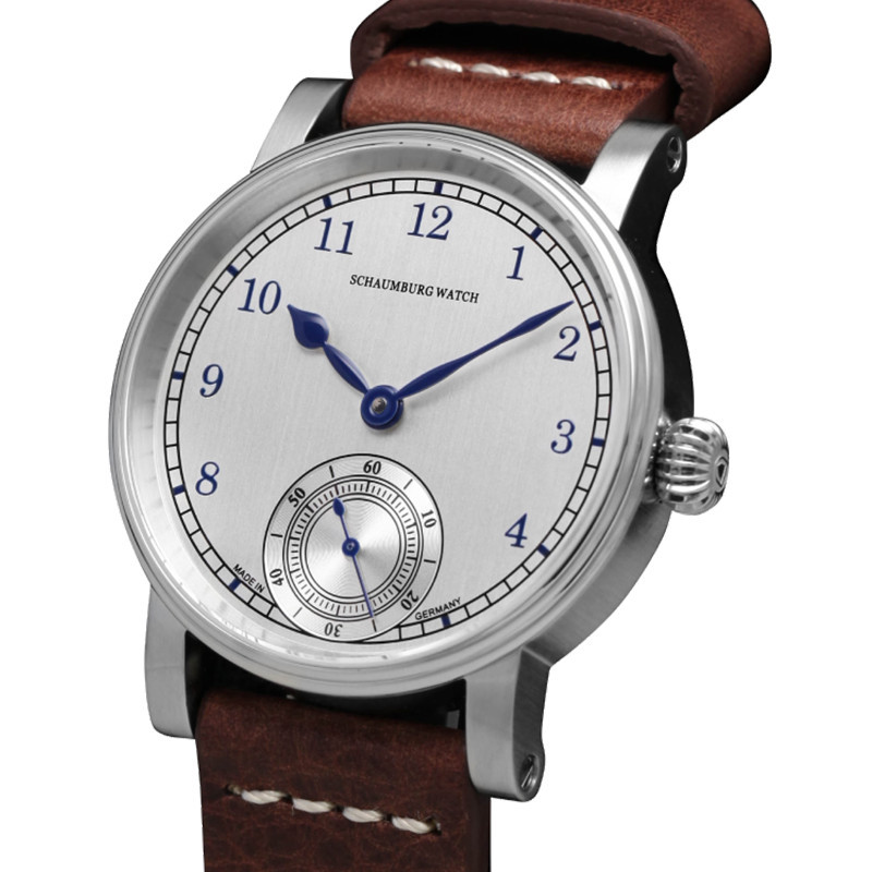 Montre Marine Vintage Cuir Marron 1007[6] - Schaumburg Watch