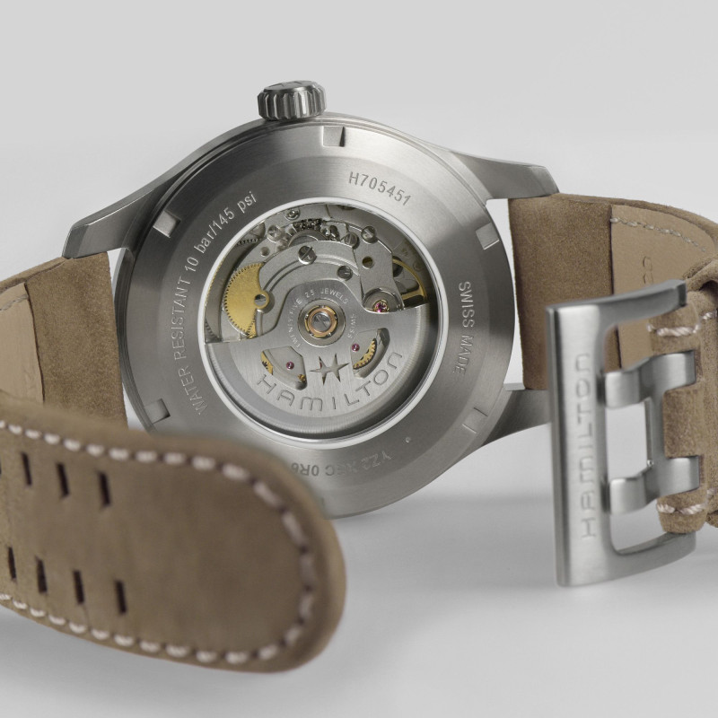 Montre Khaki Field Titanium Bleue H70545540 - Hamilton
