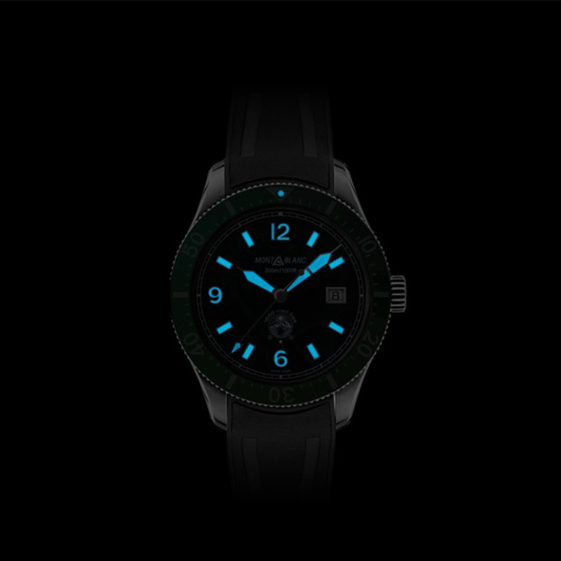 Montre 1858 Iced Sea Automatic Date Verte MB129765 - Montblanc