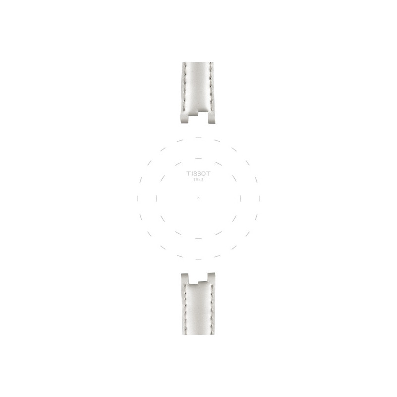 Bracelet de montre Officiel Tissot Cuir Blanc 12 mm T852036540 - Tissot