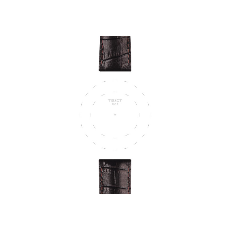 Bracelet de montre Officiel Tissot Cuir Brun 22 mm T852041655 - Tissot