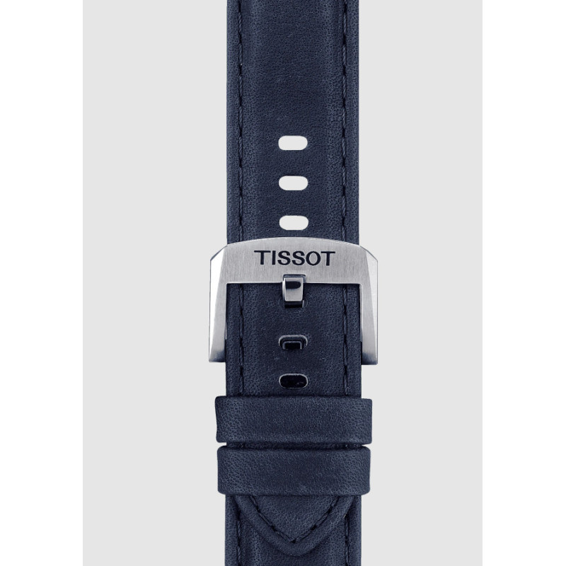 Bracelet de montre Officiel Tissot Cuir Bleu 20 mm T852046831 - Tissot
