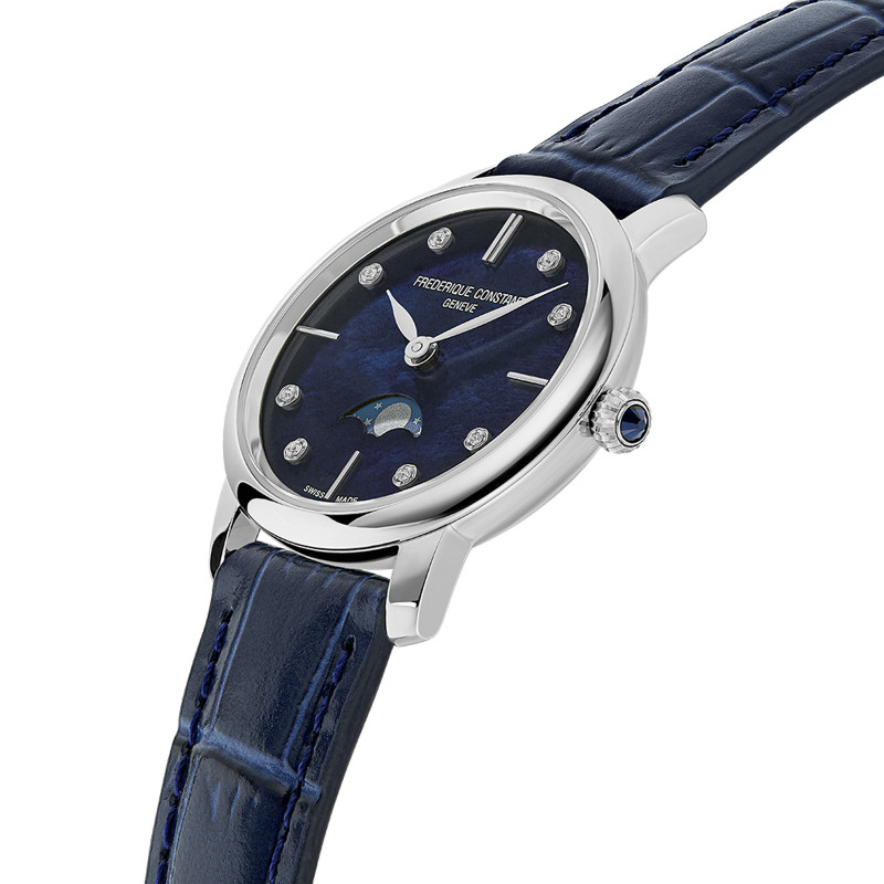 PROMO Montre Classics Slimline Ladies Moonphase FC-206MPND1S6 - Frédérique Constant OCARAT.COM BIJOUTERIE N°1