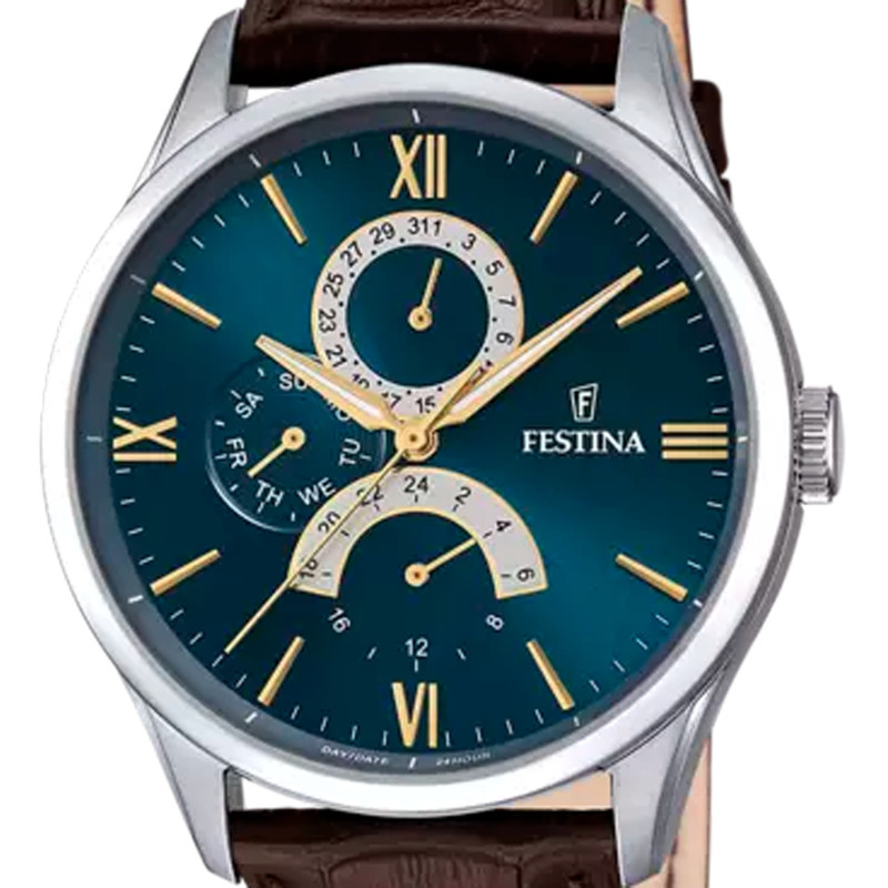 Montre Retro Homme Bleu Canard F16823/A - Festina