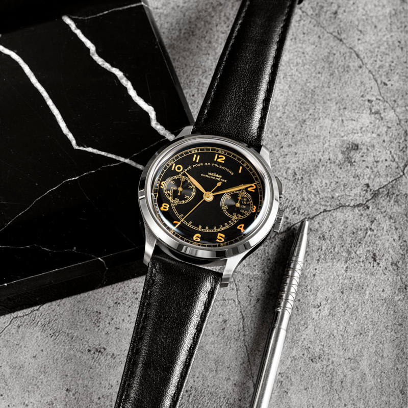 Montre Monopusher Heritage Black 650167A08.BAC201 - Vulcain