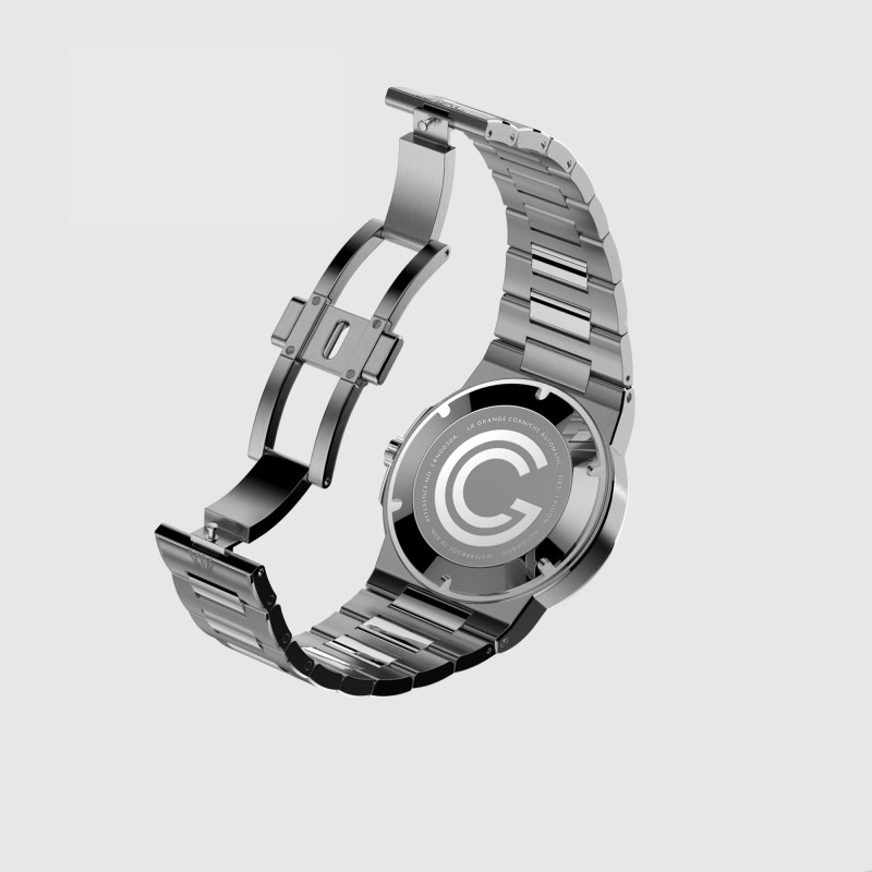 Montre La Grande Corniche Steel with Salmon dial - Corniche