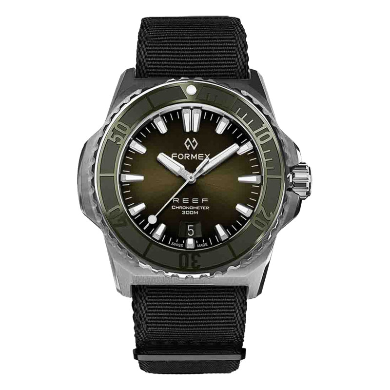 Montre Reef 39.5 mm Automatic Green dial COSC 300M 2201.1.6300 - Formex