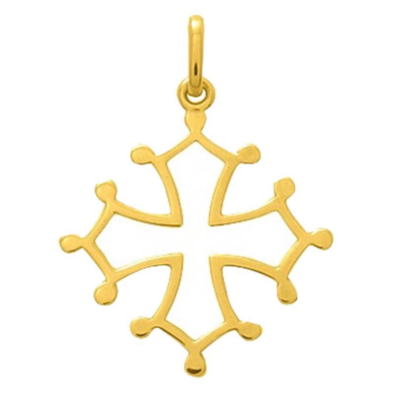 Croix Occitane Ajourée en Or Jaune - Emanessence