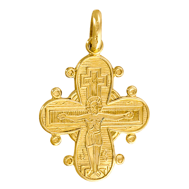 PROMO Pendentif Croix Bords Ronds en Or Jaune 750 - Vandona OCARAT.COM BIJOUTERIE N°1