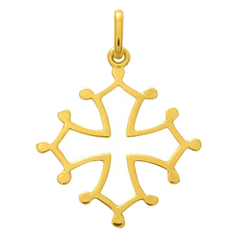 Croix Occitane Ajourée Fil Massif en Or Jaune - Emanessence