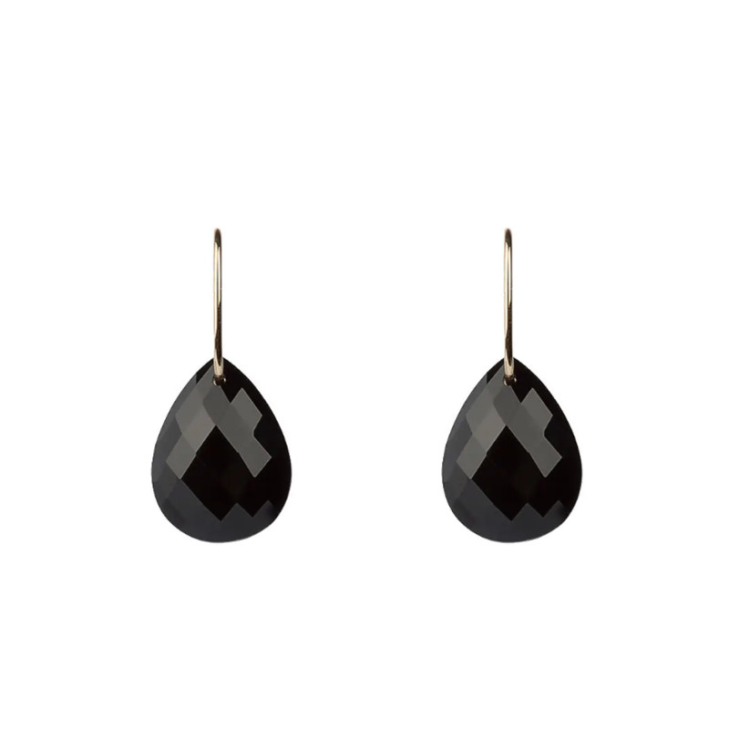 PROMO Boucles d'Oreilles en Or Jaune 750 & Onyx - Morganne Bello OCARAT.COM BIJOUTERIE N°1