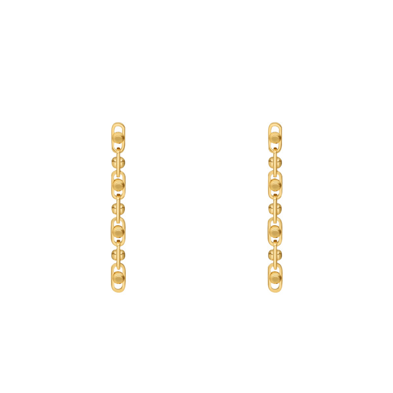 PROMO Boucles d'Oreilles Pendantes Astor Link en Argent Plaqué Or Jaune - Michael Kors OCARAT.COM BIJOUTERIE N°1