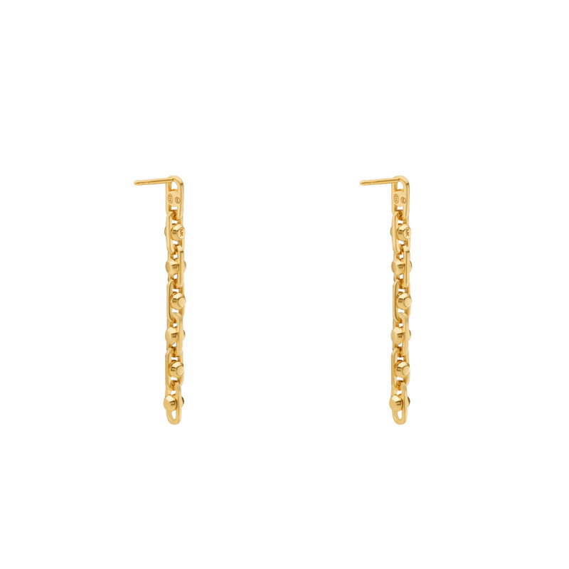 PROMO Boucles d'Oreilles Pendantes Astor Link en Argent Plaqué Or Jaune - Michael Kors OCARAT.COM BIJOUTERIE N°1