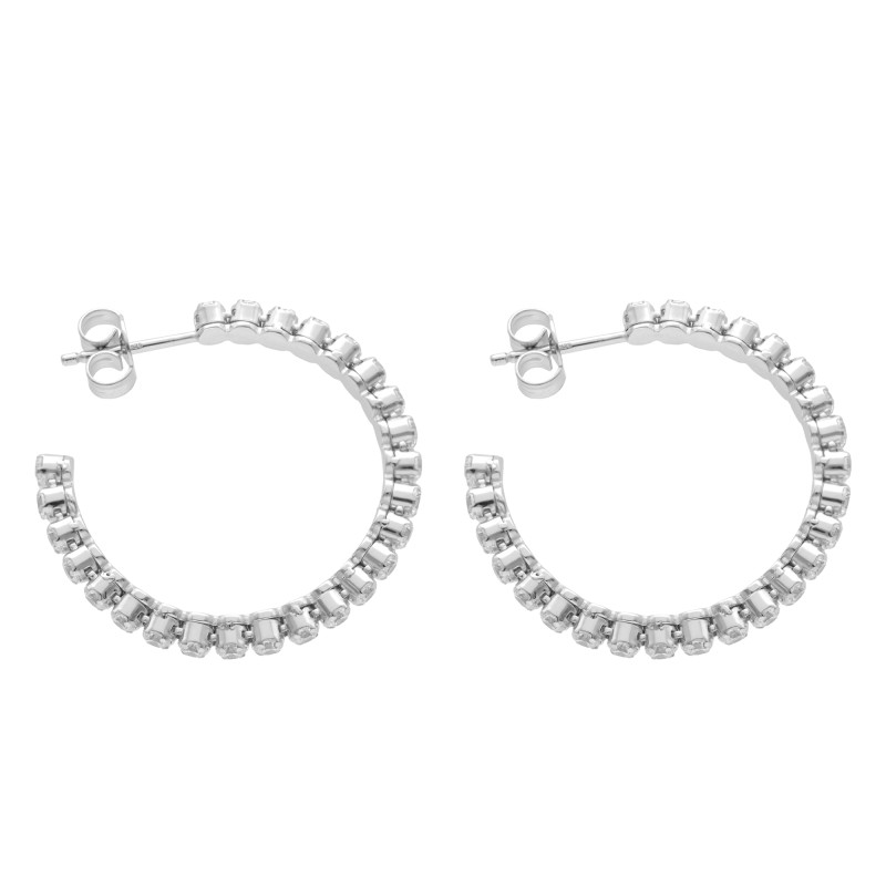 PROMO Boucles d'Oreilles Créoles en Argent 925 & Oxydes de Zirconium - Vandona OCARAT.COM BIJOUTERIE N°1