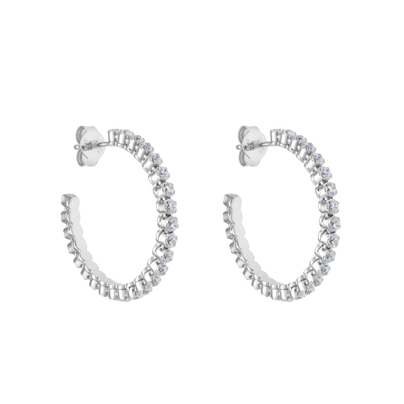 PROMO Boucles d'Oreilles Créoles en Argent 925 & Oxydes de Zirconium - Vandona OCARAT.COM BIJOUTERIE N°1