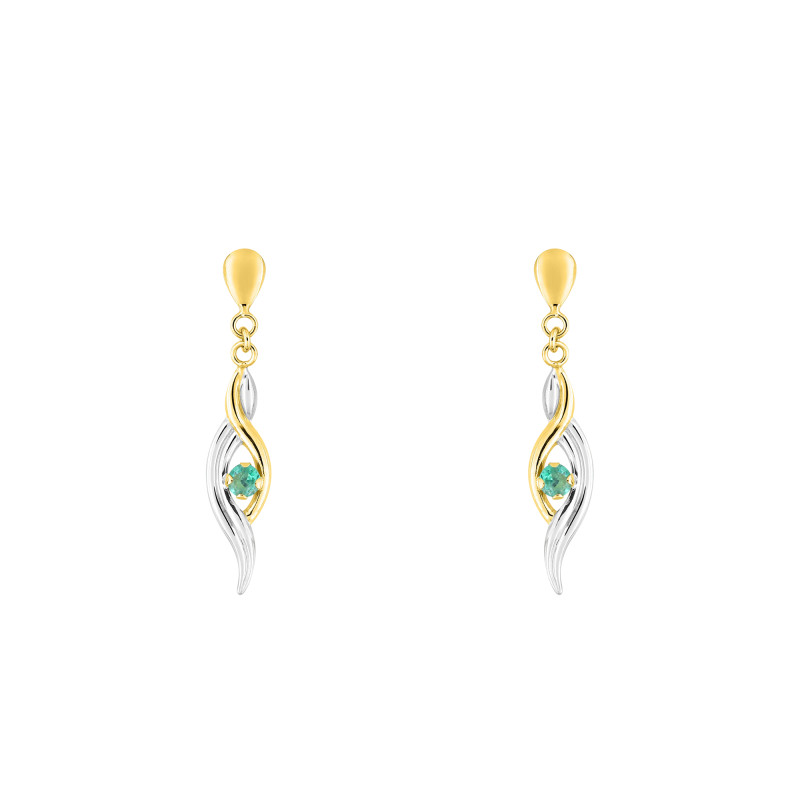 PROMO Boucles d'Oreilles en Or Jaune 375 & Emeraudes - Aurora OCARAT.COM BIJOUTERIE N°1