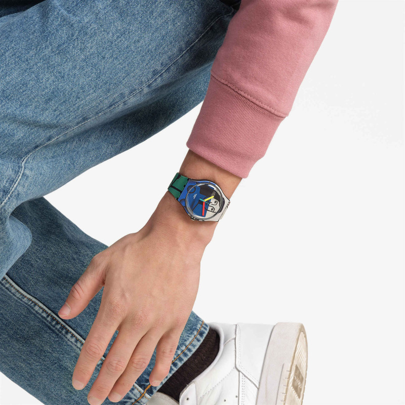 Montre Leger's Two Women Holding Flowers Swatch x Tate Gallery SUOZ363 - Swatch