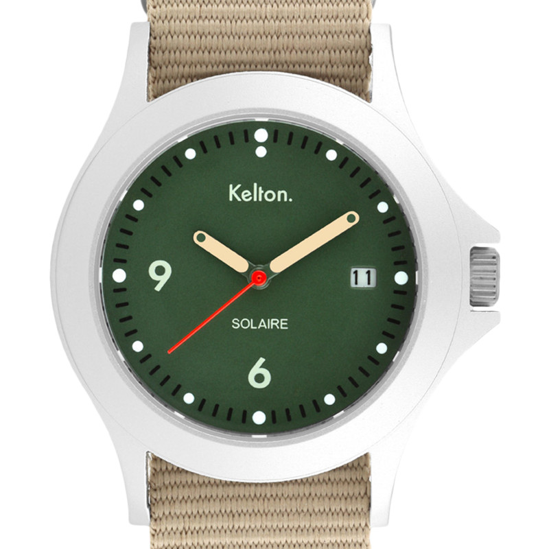 Montre Solaire Soleil Vert Nato Sand 9125542 - Kelton