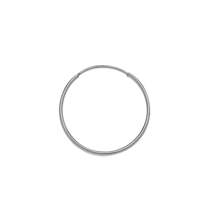 PROMO 1 Boucle d'Oreille Créole Fil Rond en Or Blanc 750, Diamètre 20 mm - Emanessence OCARAT.COM BIJOUTERIE N°1