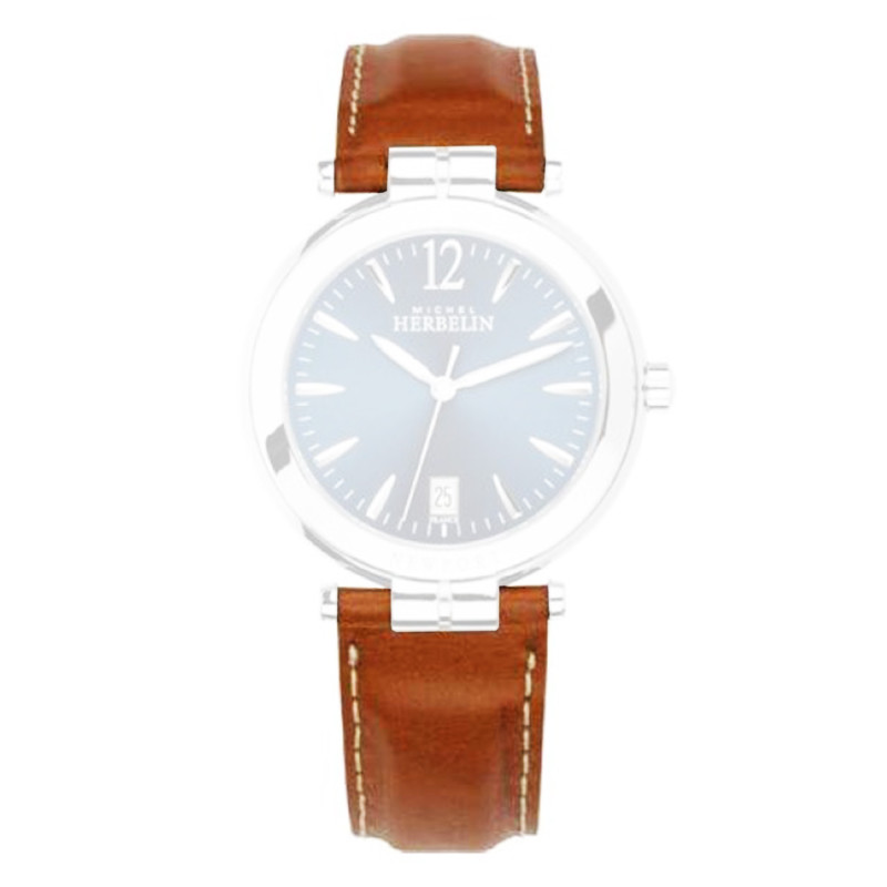 Bracelet de montre Veau Baranil brun 20 254 GOLD 18 - Herbelin