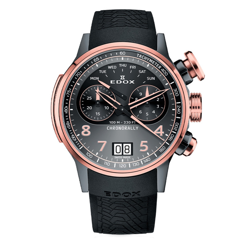 Montre Chronorally Chronograph 45 38003-TINGR-GNR - Edox