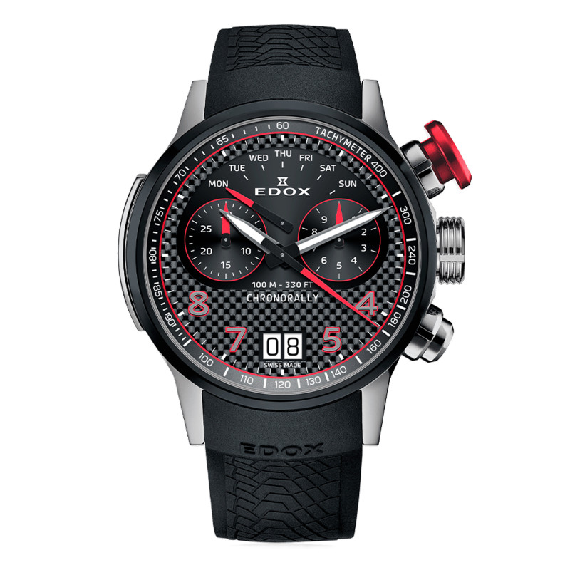 Montre Chronorally Chronograph 45 38003-TINRO-CARO - Edox