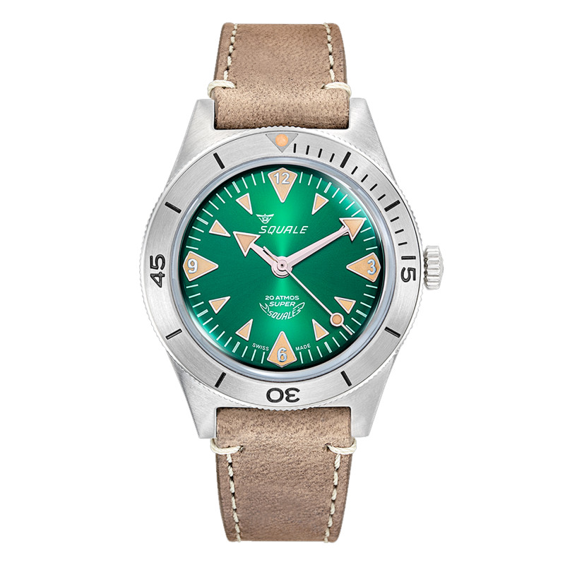 Montre Super-Squale Big Arrows Green Leather SUPERSSAGR.PTO - Squale