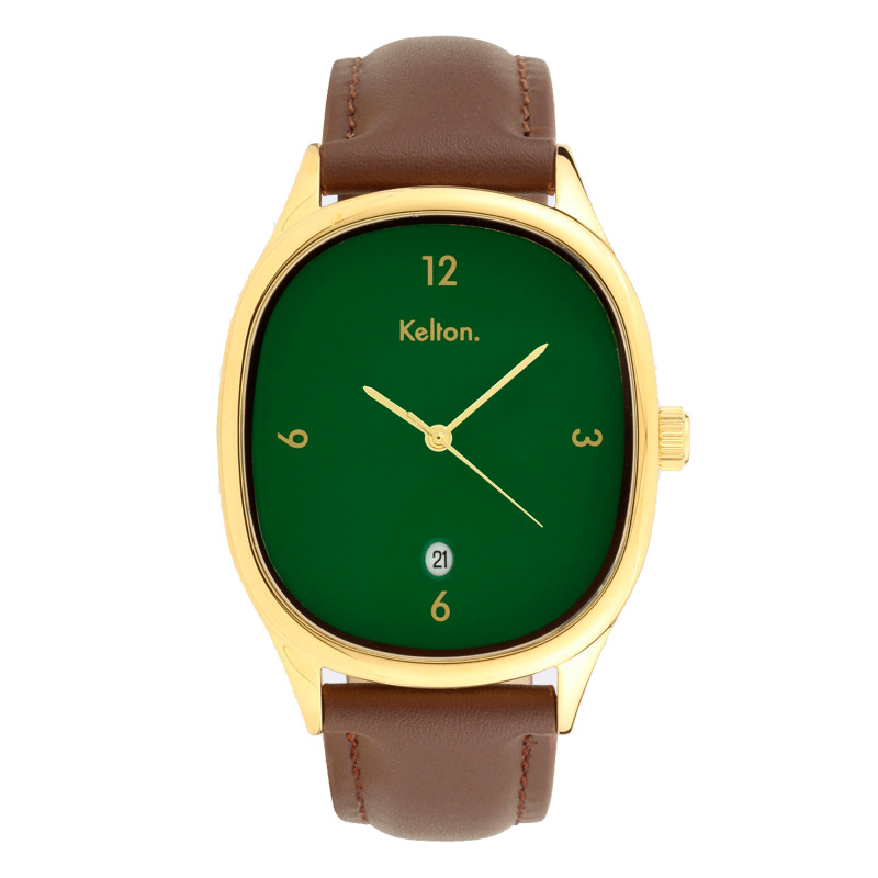 Montre Grande Colorama Acier Menthe Choco 9124942 - Kelton