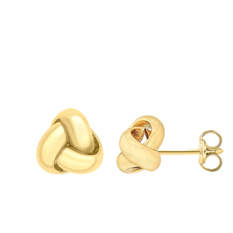 Boucles d'Oreilles Croisées en Or Jaune 375 - Emanessence