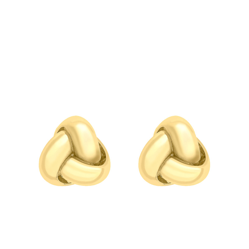 Boucles d'Oreilles Croisées en Or Jaune 375 - Emanessence