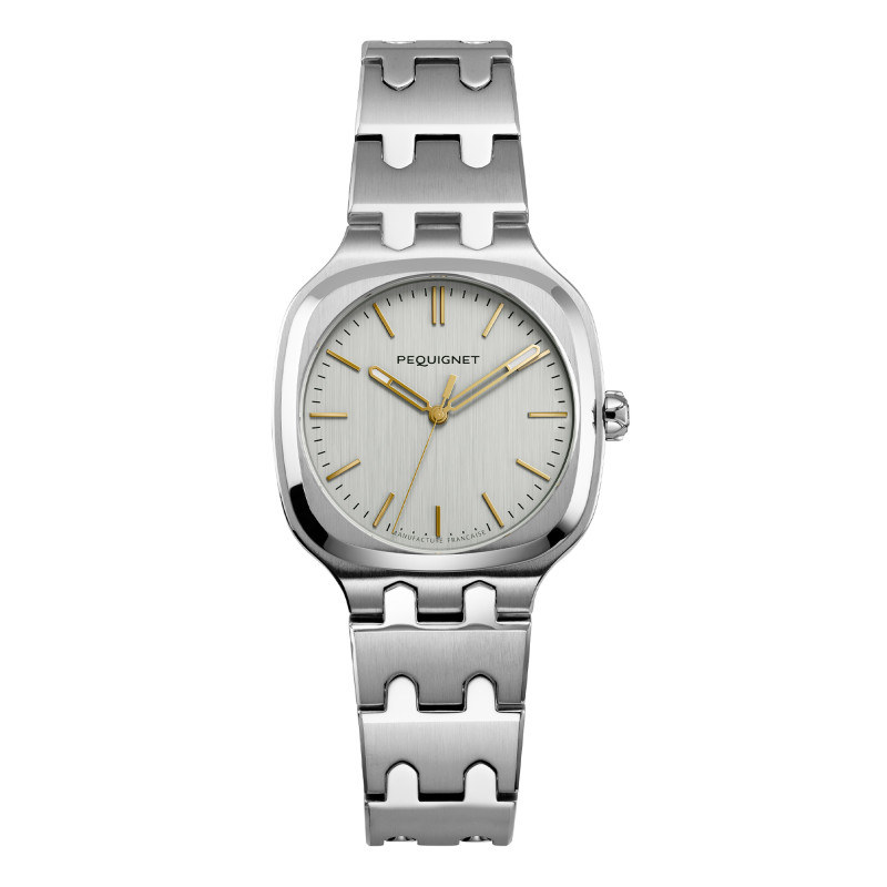 Montre Concorde Argent Index Dorés 30mm 9042333 - Pequignet