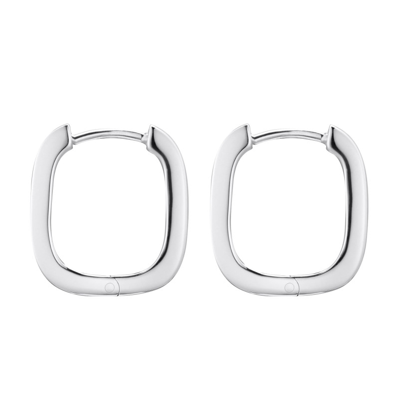 Boucles d'Oreilles Créoles Essentials Angulaires en Argent 925, Hauteur 13,40 ou 16,50 mm - Thomas Sabo