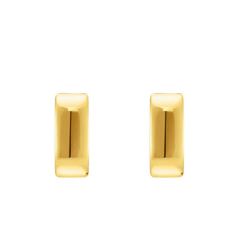 Boucles d'Oreilles Créoles Essentials Angulaires en Plaqué Or Jaune, Hauteur 13,40 ou 16,50 mm - Thomas Sabo