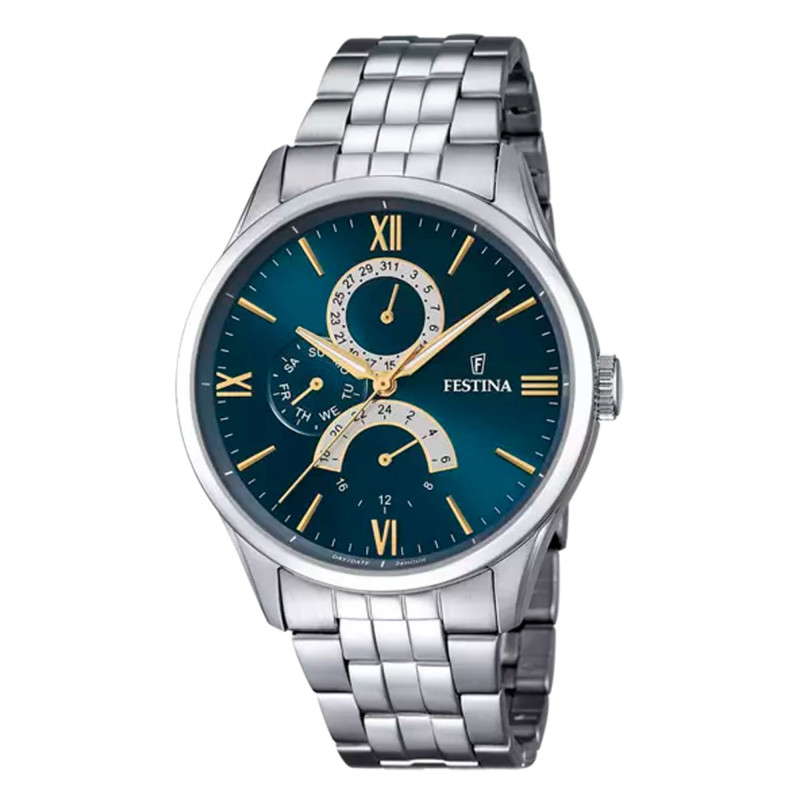 Montre Retro Homme Bleu Canard F16822/A - Festina