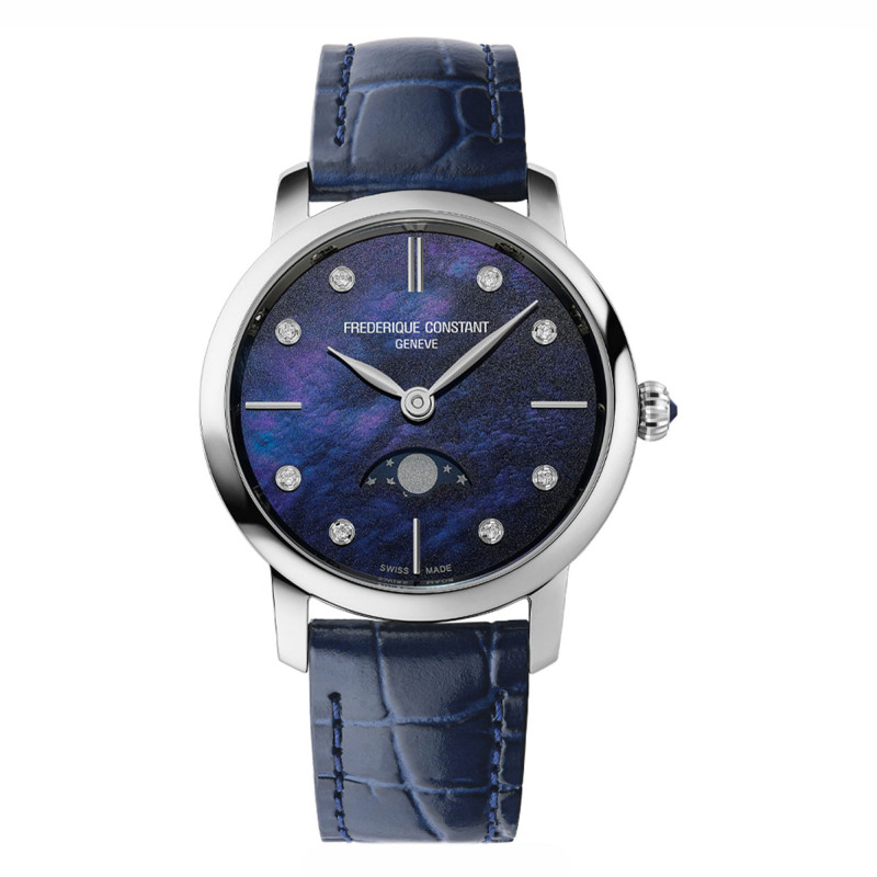 PROMO Montre Classics Slimline Ladies Moonphase FC-206MPND1S6 - Frédérique Constant OCARAT.COM BIJOUTERIE N°1