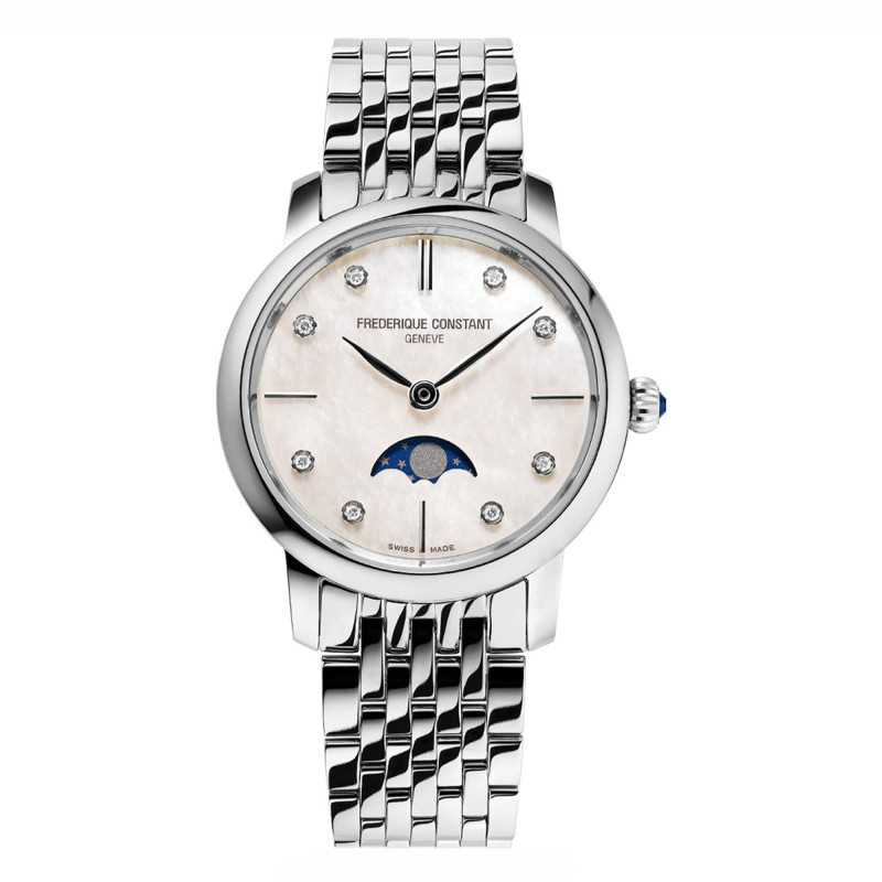 Montre Slimline Ladies Moonphase FC-206MPWD1S6B - Frédérique Constant