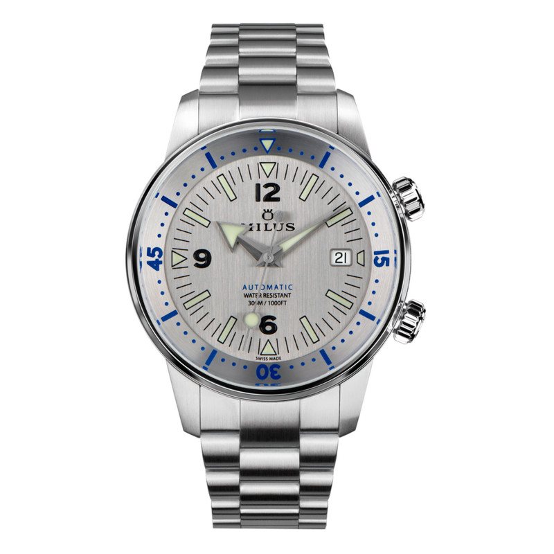 Montre Archimèdes Aqua Steel Silver Storm - Milus