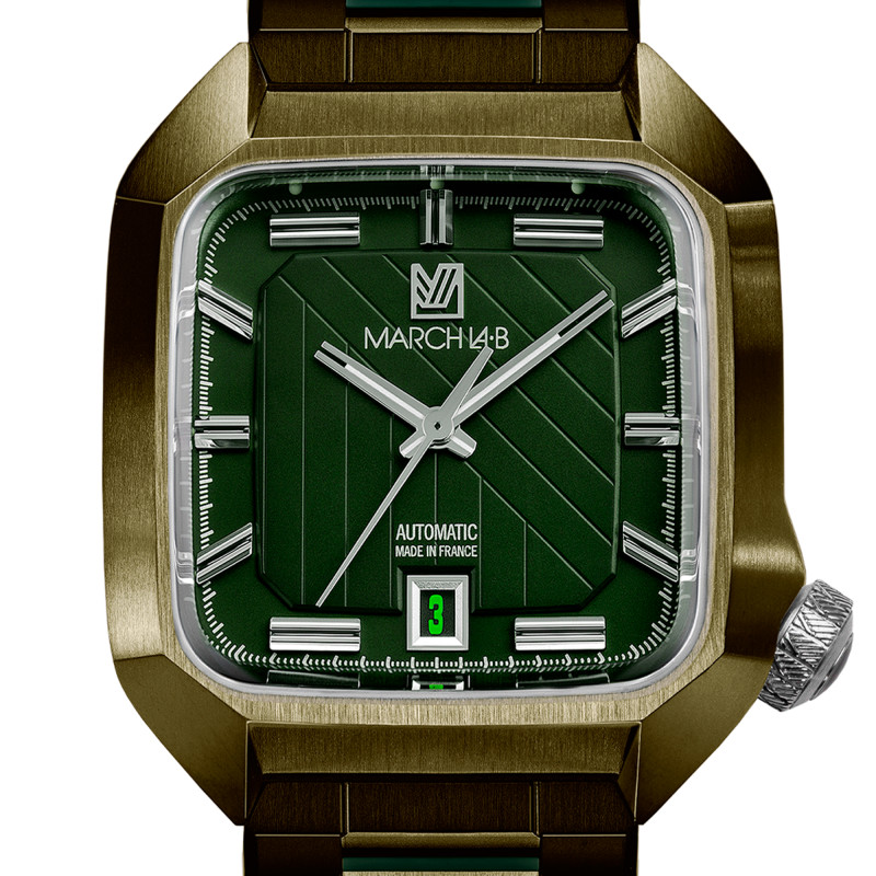 Montre AM2 Slim Automatique - Corporate - Acier PVD Vert - March LAB
