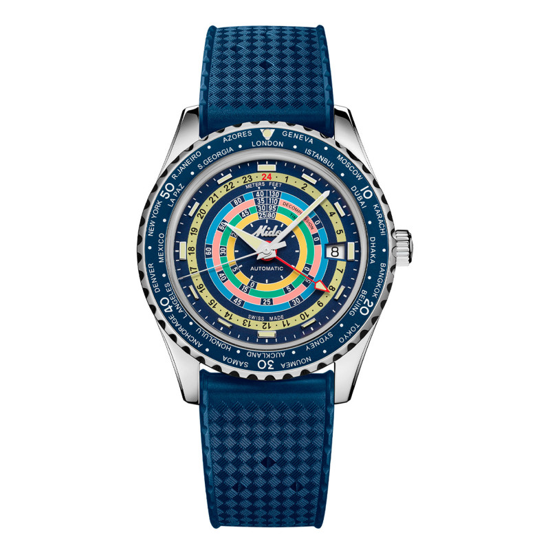 Montre Ocean Star Captain Decompression WorldTimer M0268291704100 - Mido