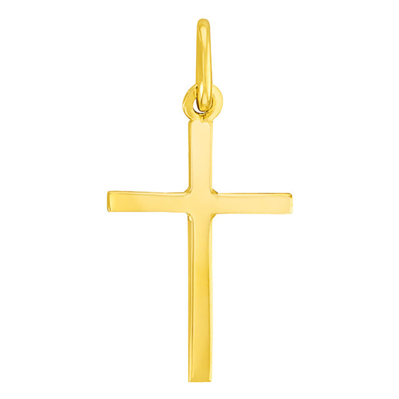 Pendentif Croix Catholique en Or Jaune - Vandona