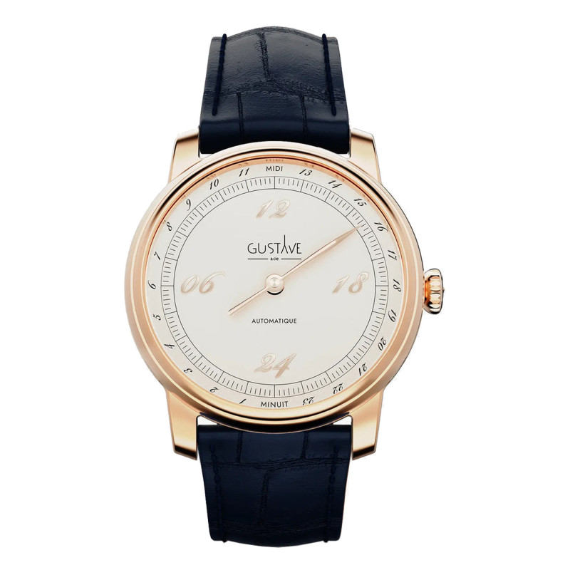Montre 24H Paul Or Rose & Blanc 39mm - Gustave & Cie