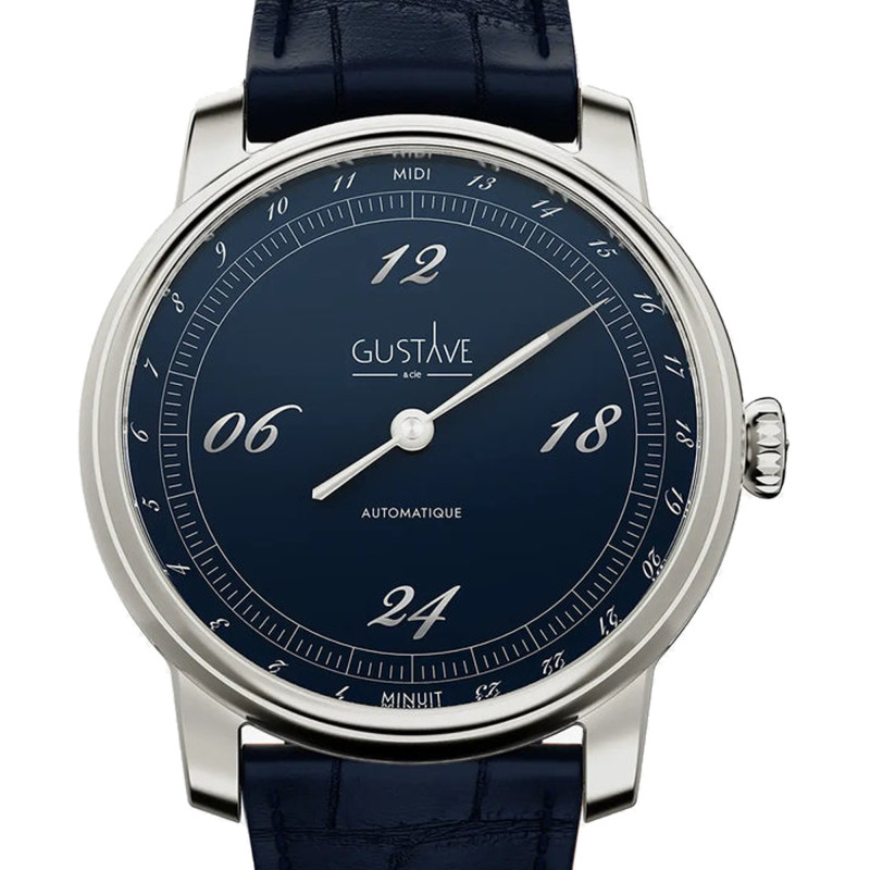 Montre 24H Paul Argent & Bleu 39mm - Gustave & Cie