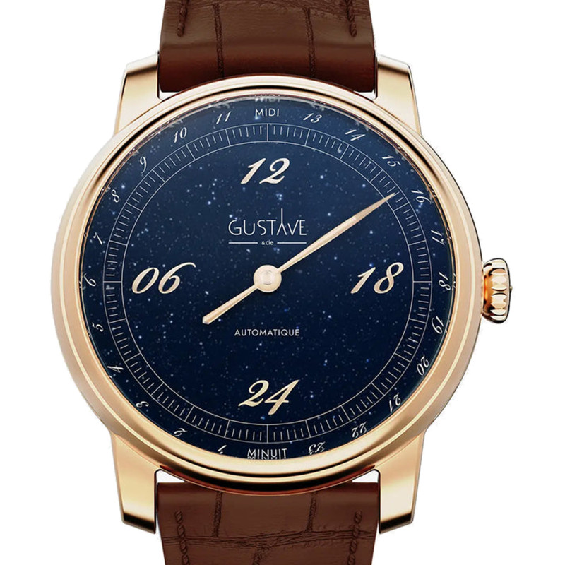 Montre 24H Paul Or Rose & Aventurine 39mm - Gustave & Cie